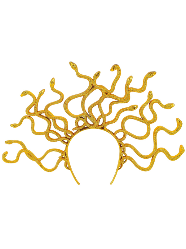 Coiffe Méduse Dorée – Couronne Serpent pour Déguisement Femme Mythologie