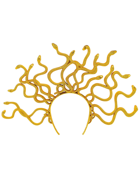 Coiffe Méduse Dorée – Couronne Serpent pour Déguisement Femme Mythologie