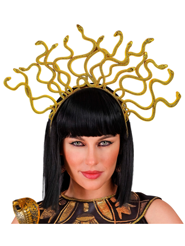Coiffe Méduse Dorée – Couronne Serpent pour Déguisement Femme Mythologie