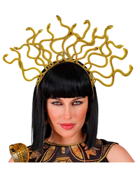 Coiffe Méduse Dorée – Couronne Serpent pour Déguisement Femme Mythologie