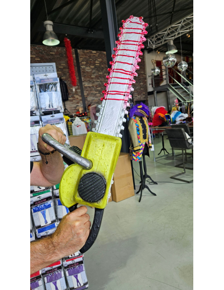 Tronçonneuse Factice Sonore pour Halloween – Accessoire Effet Sanglant