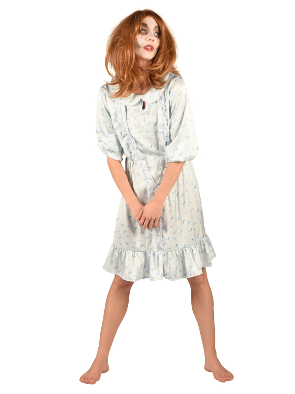 Déguisement de Fille Possédée – Chemise de Nuit Vintage pour Incarner Regan