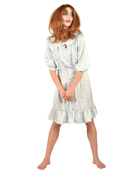 Déguisement de Fille Possédée – Chemise de Nuit Vintage pour Incarner Regan
