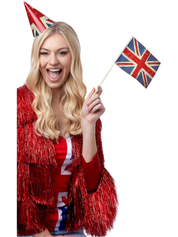 Drapeaux portables imprimés style vintage Union Jack