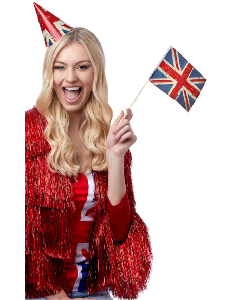Drapeaux portables imprimés style vintage Union Jack