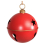 Grelot métal rouge et or Ø30 cm – Décoration suspendue de Noël pro