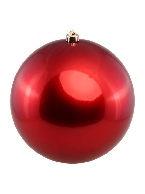 Boule de Noël XXL rouge satiné 25 cm – L’incontournable des décors festifs pros