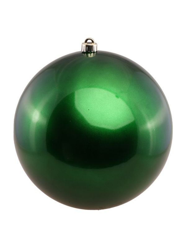 Boule de Noël plastique rigide effet satiné vert XXL 40 cm – Déco XXL pour vitrines et grands espaces