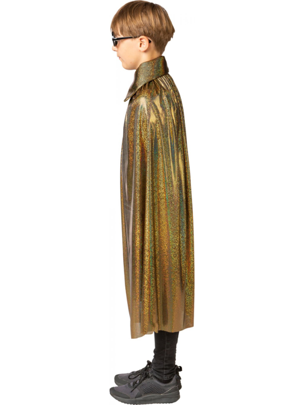 Cape dorée enfant à large col – Petit sorcier, roi ou vampire