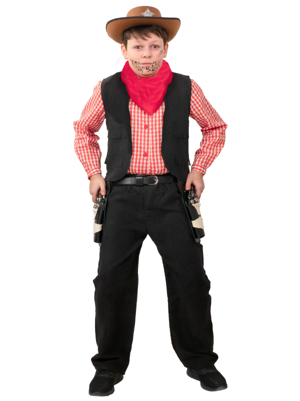 Déguisement cow-boy enfant – 4 pièces western en velours