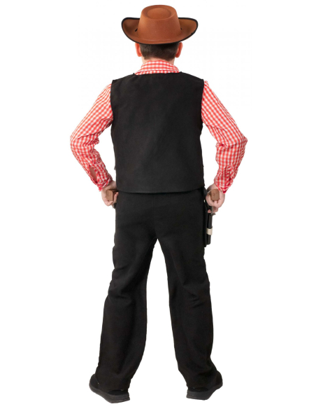Déguisement cow-boy enfant – 4 pièces western en velours