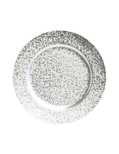 Sous-assiette effet boule à facettes argent Ø33 cm – Pour des tables qui scintillent ! 2