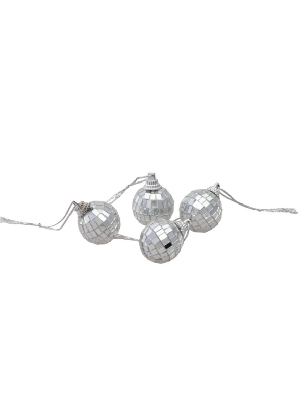 Boîte de 12 mini boules à facettes argent Ø3 cm – Pour un effet disco irrésistible !