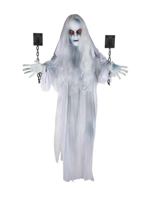 Fillette Démoniaque Animée – Automate Sonore et Lumineux pour Halloween 130 cm