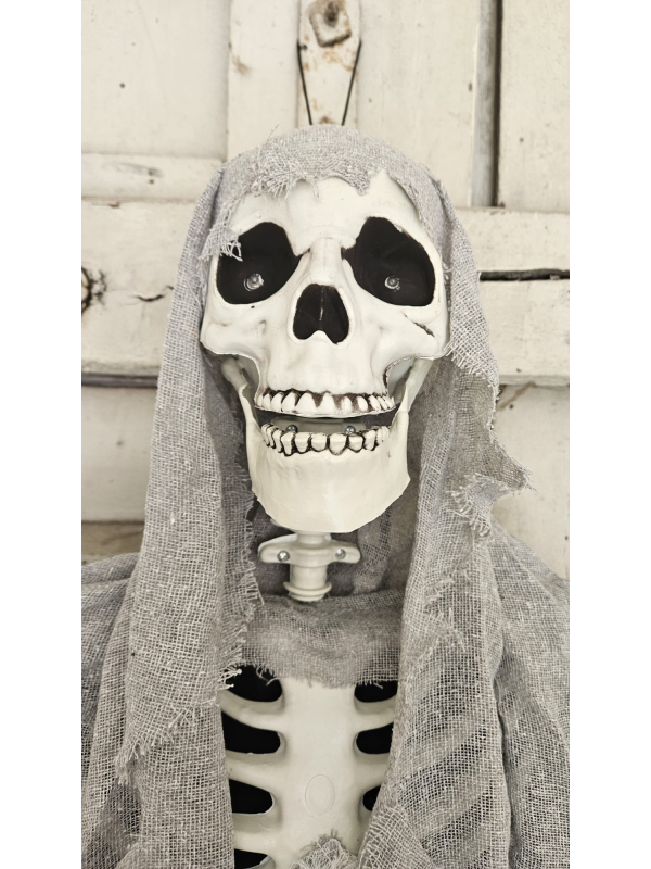 Faucheuse Enchaînée XXL 220 cm avec Lumières LED – Décoration Halloween Géante et Terrifiante