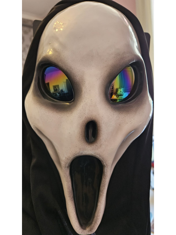 Masques Alien Spawn™ vert ou blanc avec capuche noire – Fun World®