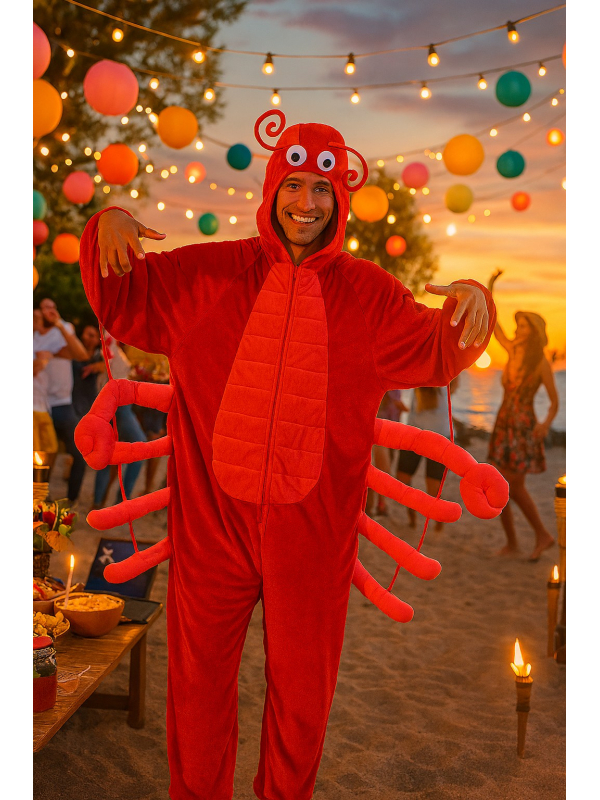Costume Homard Adulte – Déguisement drôle été taille unique jusqu’à 180 cm