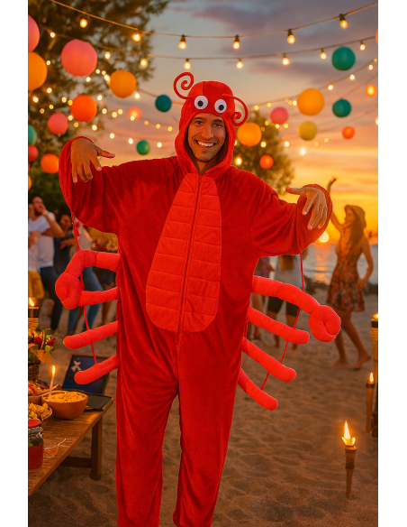 Costume Homard Adulte – Déguisement drôle été taille unique jusqu’à 180 cm