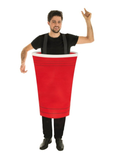 Déguisement Beer Pong Gobelet Rouge – Taille Unique Adulte