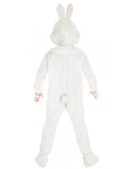 Mascotte Lapin Blanc Adulte – Déguisement peluche intégrale TU pour Pâques, animations & spectacles