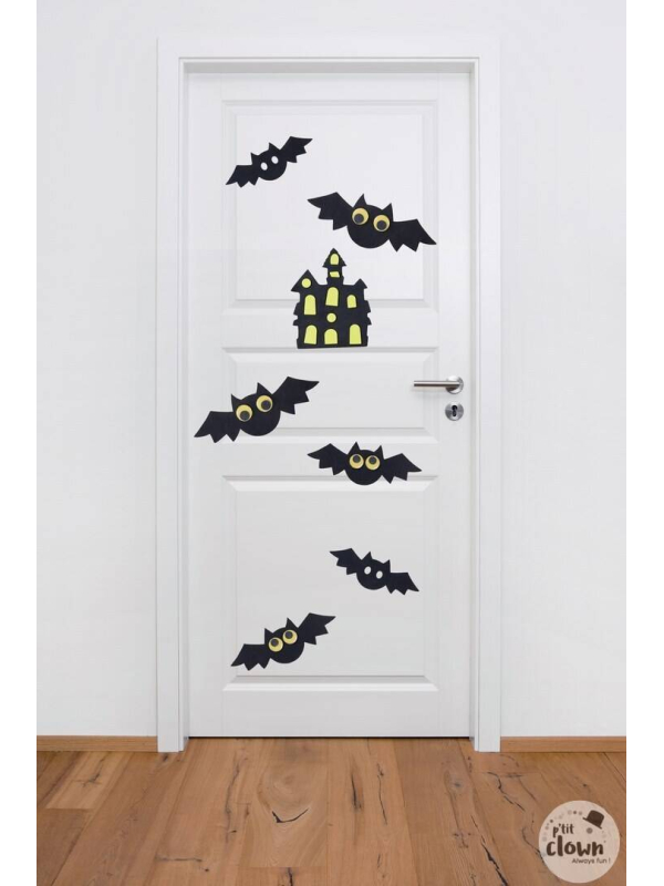 Décor de porte Halloween DIY - Citrouille ou Chauve-souris