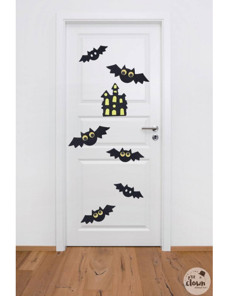 Décor de porte Halloween DIY - Citrouille ou Chauve-souris