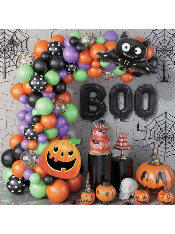 Kit Arche Ballons Halloween - 93 ballons et accessoires