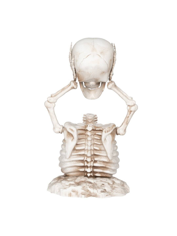 Décoration Halloween Demi-Squelette s’arrachant la tête - 37 cm