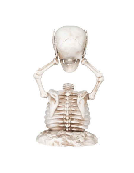 Décoration Halloween Demi-Squelette s’arrachant la tête - 37 cm