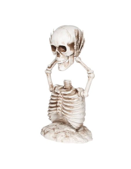 Décoration Halloween Demi-Squelette s’arrachant la tête - 37 cm