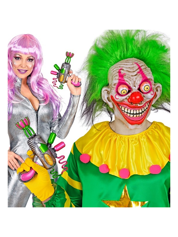 Pistolet à Rayons Clown Tueur – Arme Fantaisie 25 cm pour Halloween Alien