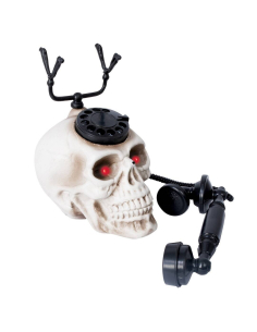 Téléphone tête de mort Halloween – Effets sonores et lumineux pour une déco terrifiante 2