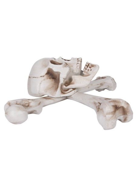 Déco tête de mort pirate à suspendre – 40 cm d’ambiance Halloween ou flibustier !