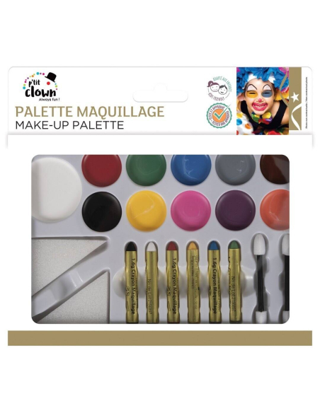 Palette maquillage 11 couleurs + accessoires – Fards gras & crayons
