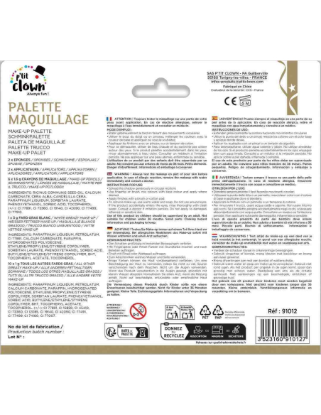 Palette maquillage 11 couleurs + accessoires – Fards gras & crayons