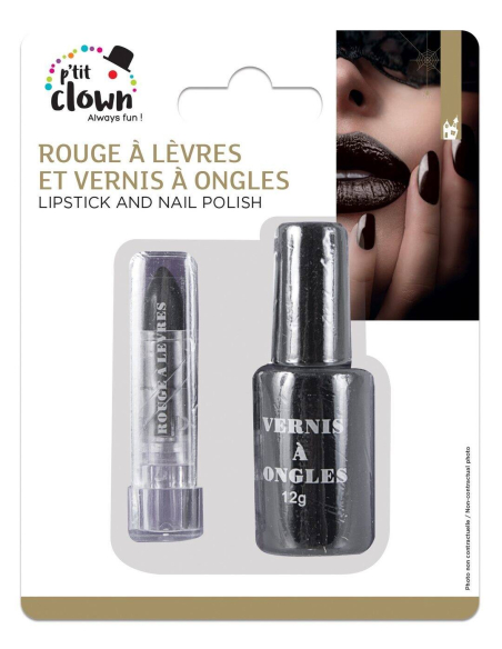 Rouge à lèvres et vernis à ongles noir – Spécial maquillage Halloween