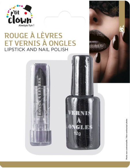 Rouge à lèvres et vernis à ongles noir – Spécial maquillage Halloween