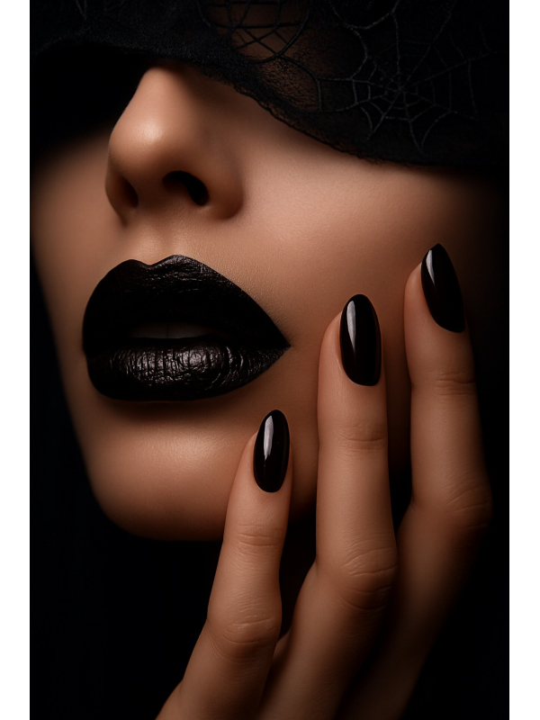 Rouge à lèvres et vernis à ongles noir – Spécial maquillage Halloween