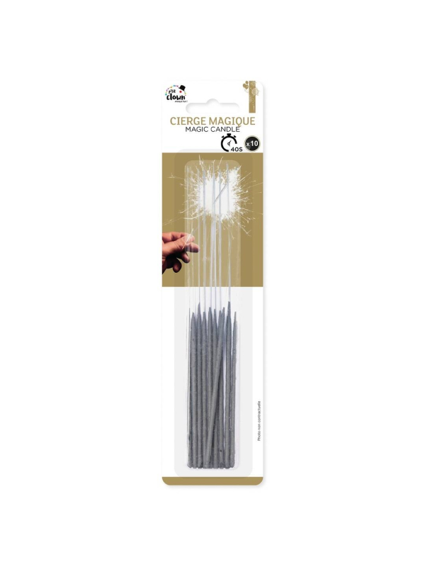 Cierges magiques 18 cm – Lot de 10 étincelles festives (40 secondes)