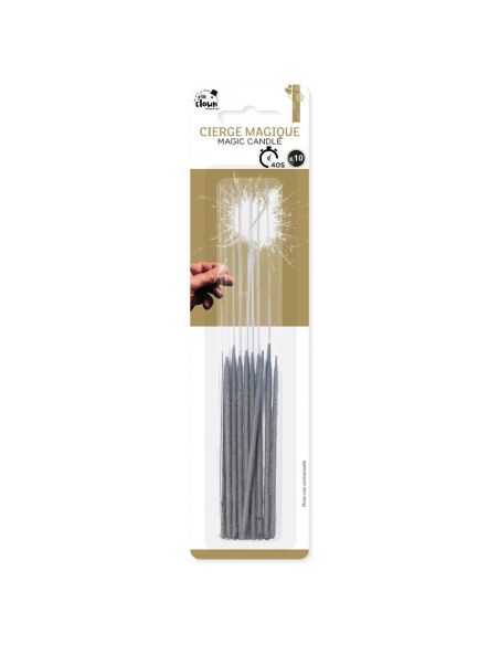 Cierges magiques 18 cm – Lot de 10 étincelles festives (40 secondes)