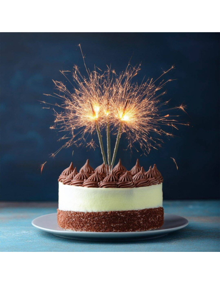 Cierges magiques 18 cm – Lot de 10 étincelles festives (40 secondes)