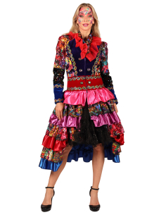 Costume bohème chic excentrique – Veste à volants multicolores haute qualité femme (du XS au XXL)