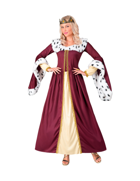 Déguisement de Reine Médiévale pour femme – Robe royale et couronne