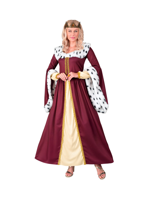 Déguisement de Reine Médiévale pour femme – Robe royale et couronne