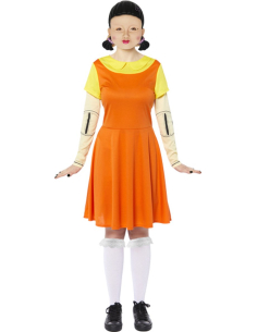 Déguisement Poupée Tueuse Squid Game Fille – Costume Halloween Enfant