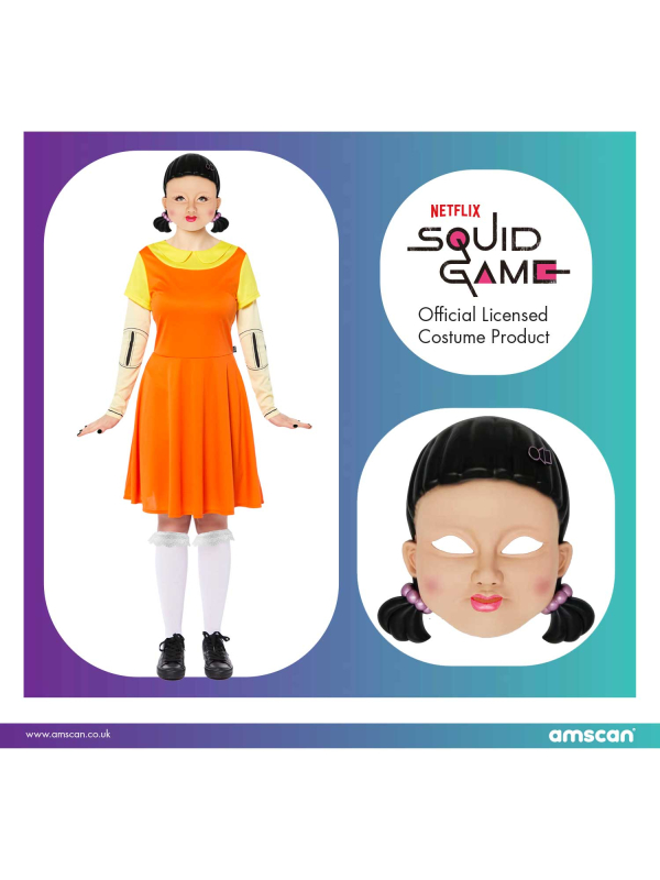 Déguisement Poupée Tueuse Squid Game Fille – Costume Halloween Enfant