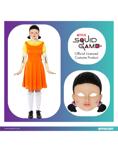 Déguisement Poupée Tueuse Squid Game Fille – Costume Halloween Enfant