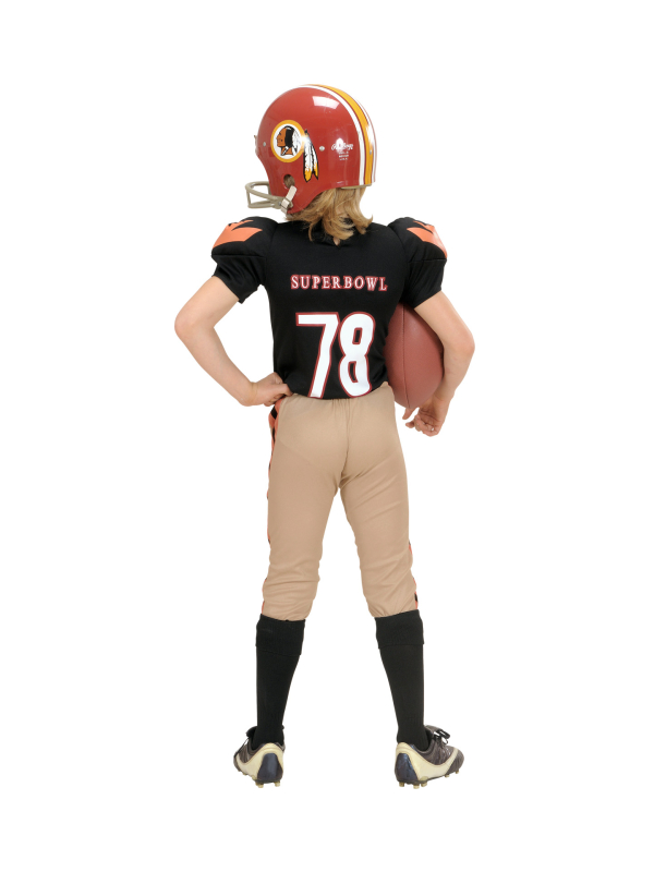Déguisement joueur de football américain – Enfant – Tenue complète avec t-shirt et pantalon rembourrés