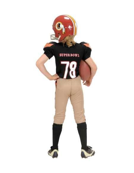 Déguisement joueur de football américain – Enfant – Tenue complète avec t-shirt et pantalon rembourrés