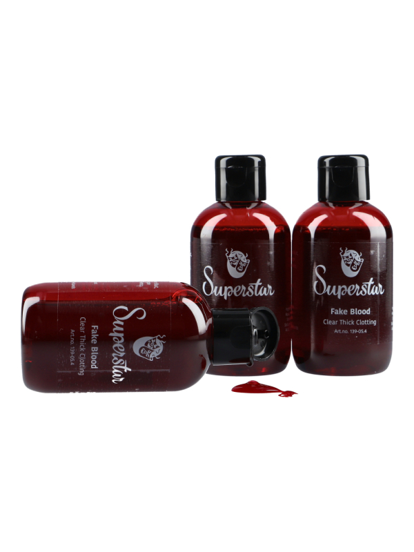 Faux sang épais Superstar® 100 ml – Rouge clair, effet coagulé professionnel